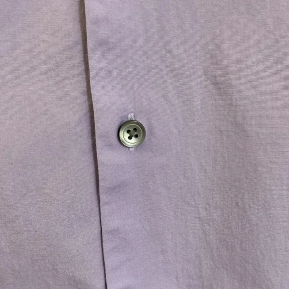 Express Men's Medium Long Sleeve Button Lavender Fitted Shirt with Stretch - Picture 4 of 9